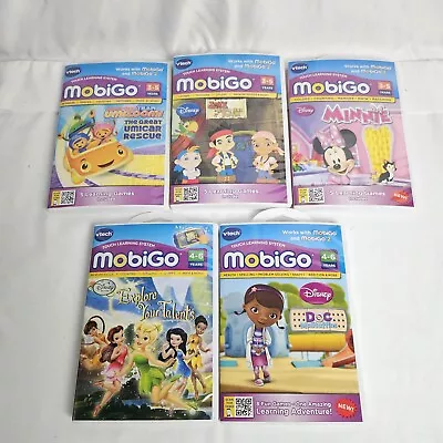 Lot 5 VTech MobiGo Games Minnie Doctor Mcstuffin Tinkerbell Team Umizoomi • $24.99