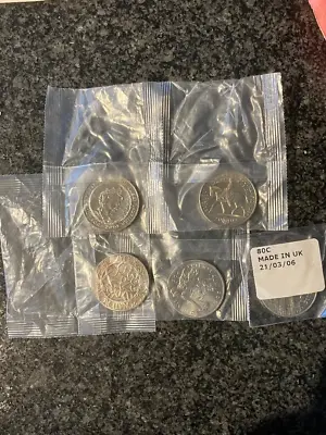 5 Different Uncirculated £5 Coins From 2000-2006 Sealed In Original Packaging • £27