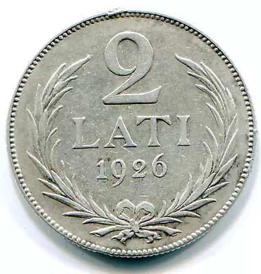 Latvia 2 Lati 1926 KM-8 Pretty Coin    Lotapr4179 • $27.50