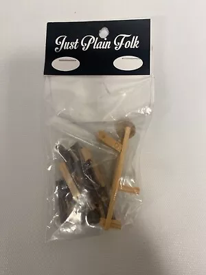 Just Plain Folk # 0261 G Scale Train Figure  Wheel Barrow With Wood  NEW • $8.95