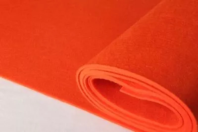 FELT Craft Felt Felt Fabric Solid 3-4 Mm Strong Craft ORANGE EUR 8.98/m • £3.87