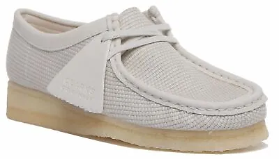 £104.99 • Buy Clarks Originals Wallabee Two Eyelet Lace Up Shoe In Off White Size UK 3 - 8