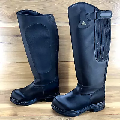 Mountain Horse Womens Boots 8 Thermolite Insulated Zip Tall Riding Boots Black • $79.88