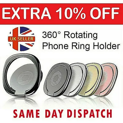 £2.49 • Buy Phone Ring Holder Finger Grip 360° Rotate Stand Mount For Mobile Phones