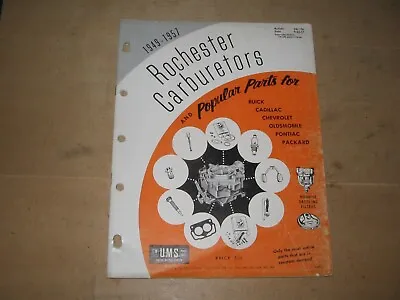 ROCHESTER  1949-57  CARBURETOR PARTS CATALOG   (40) Pages   GM CARS PACKARD • $20