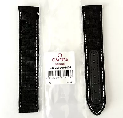 Original Omega Speedmaster 20mm Black Fabric / Cloth Watch Band Strap # CW003436 • $504.14