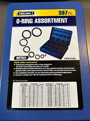 Storehouse Metric O-Ring Assortment Nitrile Rubber 392 Piece Set • $15.12