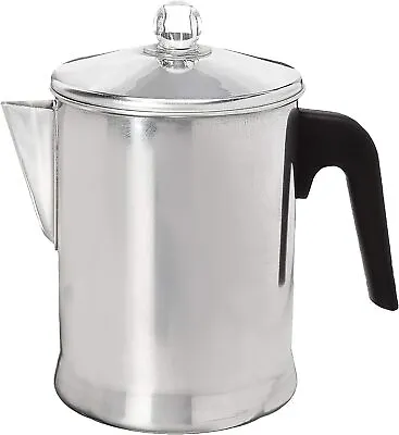 Heavy Duty Stove Top Percolator Coffee Pot Maker Aluminum Steel 9-Cup • $23.99