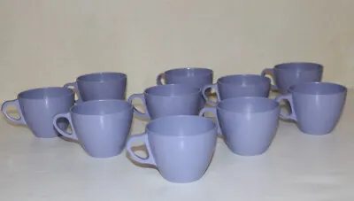 Melmac ROYALON Lavender Mid Century Mod Coffee Cups Set Of 10 Melamine • $100