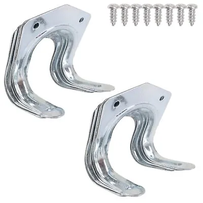 10x DOUBLE STORAGE HOOKS Metal Arm Hanger Garden Garage Shed Workshop Tool Tidy • £7