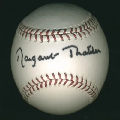 Margaret Thatcher (great Britain) - Autographed Signed Baseball • $650