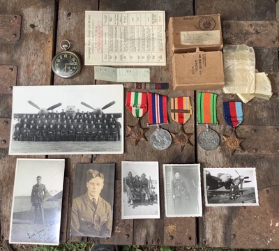 £495 • Buy Very Rare Original Ww2 RAF Fighter Bomber Mosquito Pilots Medals, Photos, Watch