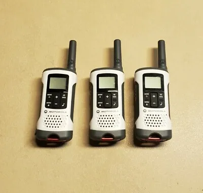 Motorola Talkabout Walkie Talkie 3 Pack 25 Mile Two Way Radios NOAA 22 Ch T260TP • $68