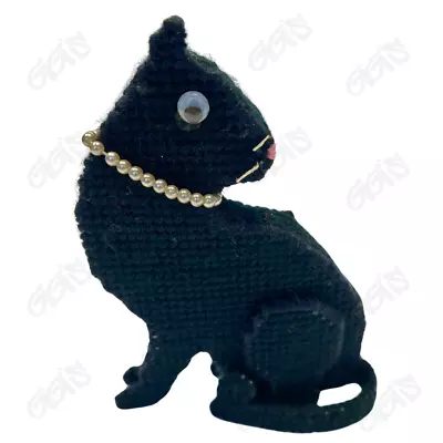 Cat Lovers Handmade Chic Kitchy Shabby Black Cat Vintage • $12.75