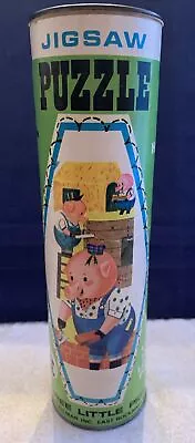 HG TOYS Jigsaw Puzzle In Tube THREE LITTLE PIGS  No.418 50 Pieces VINTAGE • $10