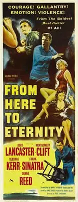 FROM HERE TO ETERNITY Movie POSTER 14 X 36 Burt Lancaster Montgomery Clift B • $24.95