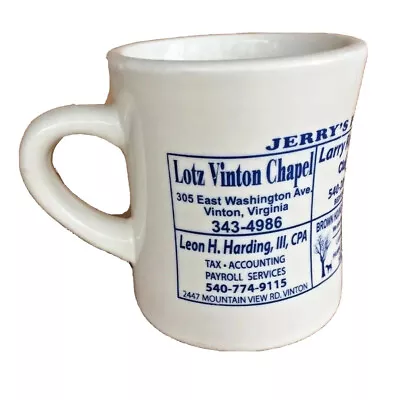 Jerry's Family Restaurant Ware Coffee Mug Diner Style Vinton Virginia • $29.99