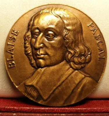 1961 USA IBM France Medal Award Blaise Pascal Philosophy Mathematician By Vernon • $51.99