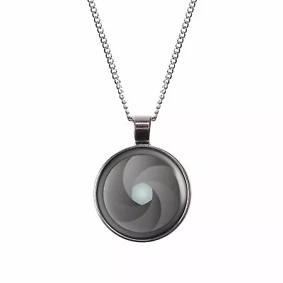 Mylery Necklace With Motif Lugs Aperture Lens Digital Camera DSLR Silver • £21.52