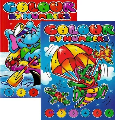 2x Colour By Numbers Activity Books A4 40 Pages EACH BK Kids Boys Girls Children • £4.89