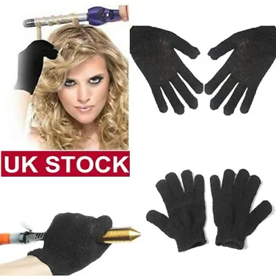 1 Pair Heat Resistant Protective Gloves For Hair Straightener Curling Tongs Wand • £3.02