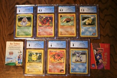 $699.99 • Buy Gold Stamped W Promo Complete 7 Card Set With Bonus CGC Graded Vintage Pokemon