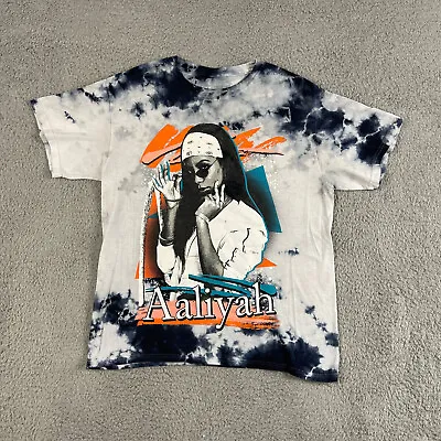 Aaliyah Rap Shirt Adult Size Medium Tie Dye 90s Y2K Short Sleeve • $24.55