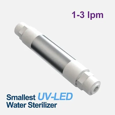 12v DC UV-LED Ultra Violet Water Treatment Systems  (3LPM) C/w 240vac Adapter • £75