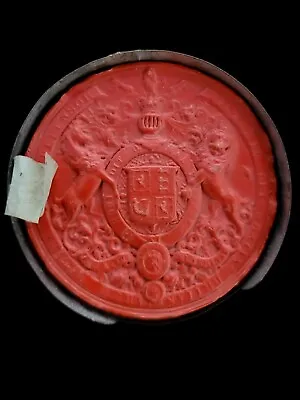 Queen Victoria Royal Wax Great Seal Of Scotland Realm British Royalty Document • $1199.96