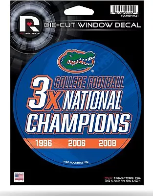 Florida Gators 5  Decal Sticker 3X Champions Auto Emblem Football University Of • $8.79