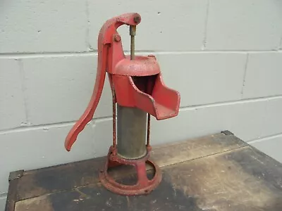 Vintage Columbiana Cast Iron Brass Well Water Hand Pump Off Grid Farm Kitchen #2 • $134.95