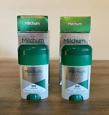 2 Mitchum Men Clinical Soft Solid Antiperspirant Deodorant Unscented 1.6 Oz • $75.95