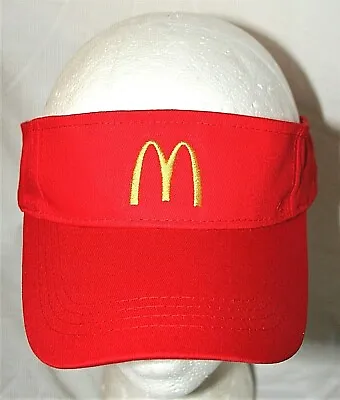 $15.99 • Buy McDonalds Fast Food Restaurant Yellow  M  Red Visor Cap Hat New OSFM
