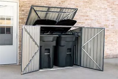 Cover-It 6x3 Metal Outdoor Storage Shed With Lockable Doors For Trash Cans/Bikes • $199.99