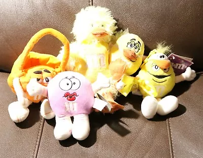 Lot Of 4 Yellow Orange Purple M&M Plush Stuffies • $19