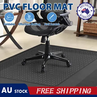 Chair Mat Office PVC Carpet Floor Protectors Home Room Computer Work 120X90CM • $29.22