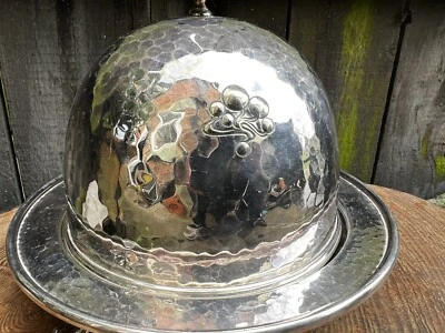 £94.67 • Buy Antique WLLIAM HUTTON & Sons MUFFIN DISH Arts And Crafts Hammered Silver Plate
