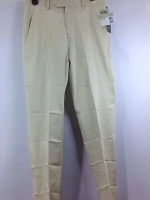 Alfani Men's Slim-Fit Solid Cream Cotton Suit Pants 34x30 $135 Flat Front • $12