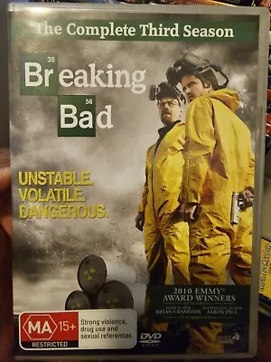 Breaking Bad: The Complete Third Season / Series 3 Three - DVD Region 4 • $4.80