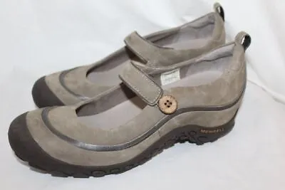 NEW Merrell 10 M Plaza Emme Smoke  Gray Leather Shoes • $9.99