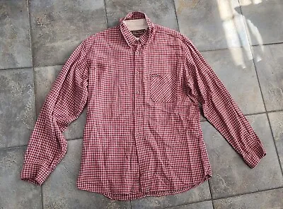 Vintage Men's XL Marlboro Classics Button Down Dress Shirt Red Plaid Flannel • $10