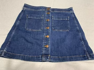 Madewell Fair Trade Stretch Denim A-Line Woman’s Mini Skirt Size 6 New Tags Jean • $16