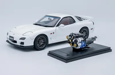 AU Polar Master 1:18 White RX7 FD Spirit R Engine Sport Model Diecast Metal Car • $505.99