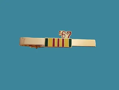 U.s Military Vietnam Veteran 1967 Service Ribbon Tie Bar Tie Tac Made In The U.s • $14.98