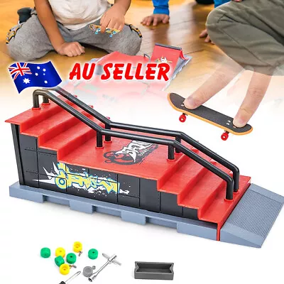 Finger Skate Park Kit Ramp Parts Toy For Fingerboard Finger Board Skateboard AUS • $9.96