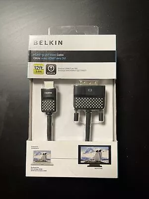 Belkin HDMI To DVI Video Cable MacBook Pro Pre Oct. 2008 12ft 3.6m MAC To TV • $9.99