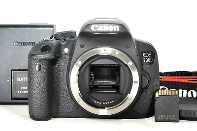 Canon EOS 700D Digital SLR Camera (Body Only) W/battery Charger Strap SD Card • $349.99