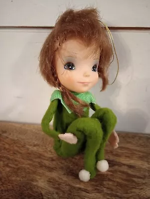 Kamar Veronica Knee Hugger Doll Kitsch Big Eye Vintage Christmas  Elf Pixie  • $55