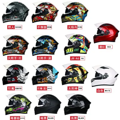 DOT Motorcycle Helmet Full Face With Dual Sun Visor Motocross Racing Helmets • $109.99