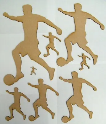 MDF Footballer Shapes 9 Sizes 25mm To 300mm Craft Painting Display Embellish • £4